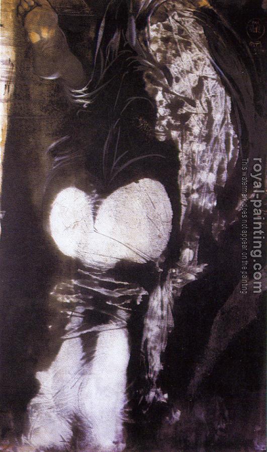Salvador Dali : Oil Figure Climbing a Stair